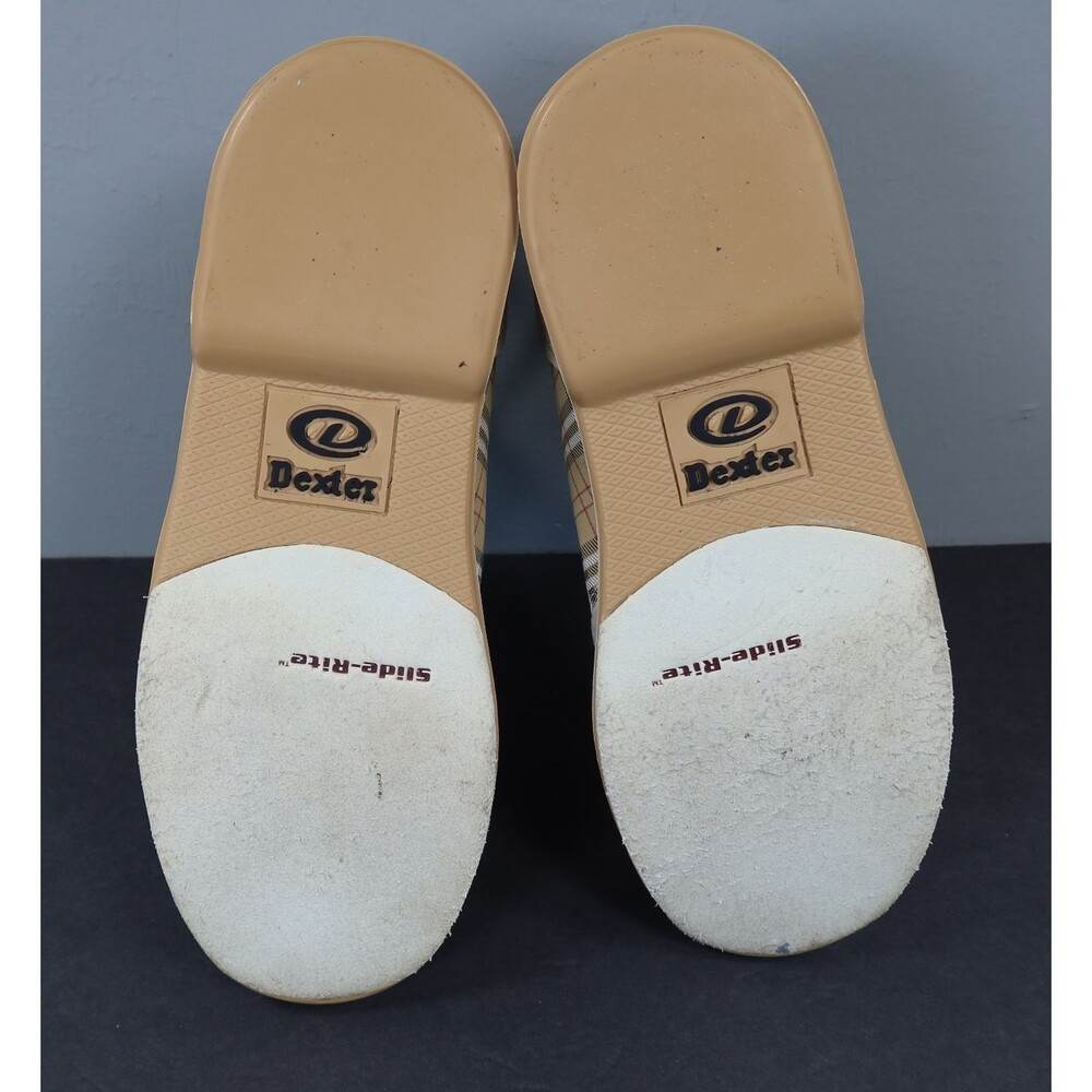 Dexter Ana White with Beige Plaid Slide-Rite Bowling Shoes Womens Size 8.5M - Picture 10 of 16